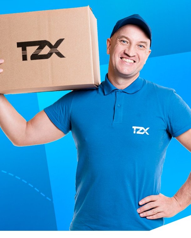 Entregador Tezex com encomenda